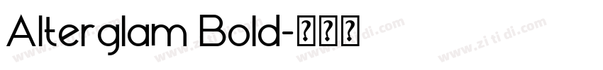 Alterglam Bold字体转换